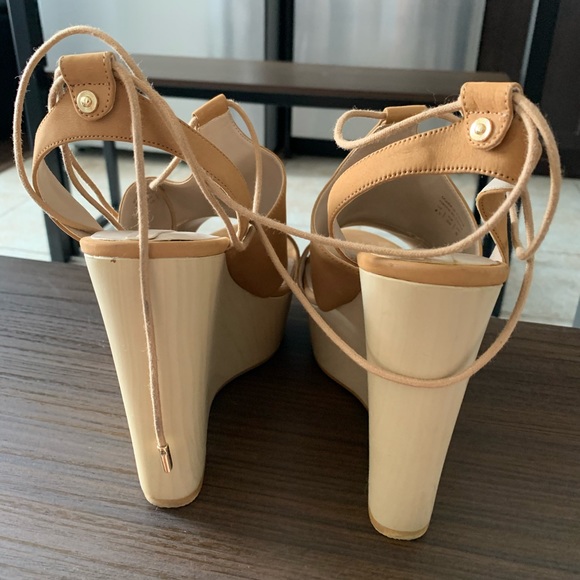 Tan wedges. Worn only once. Size 8.5 - Picture 5 of 5